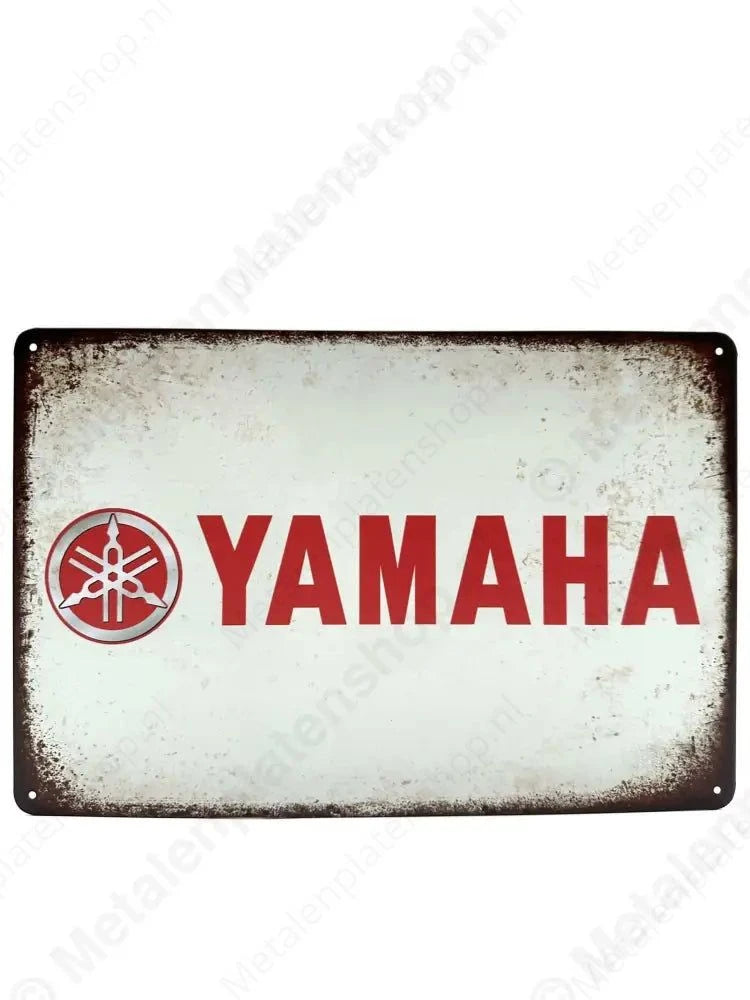 Yamaha - Metalen Wandbord Metaalbord